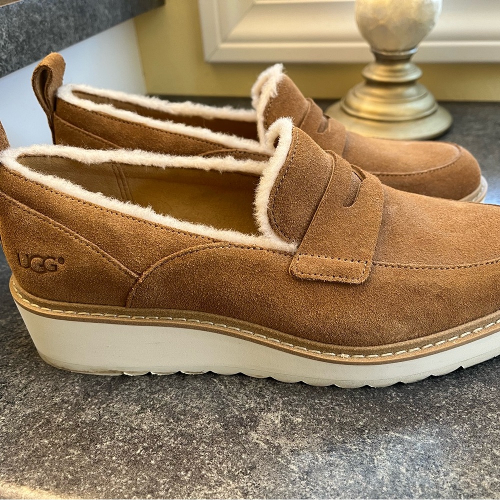 UGG Tan Suede Loafers